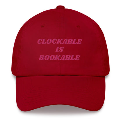 x CLOCKABLE IS BOOKABLE HAT x