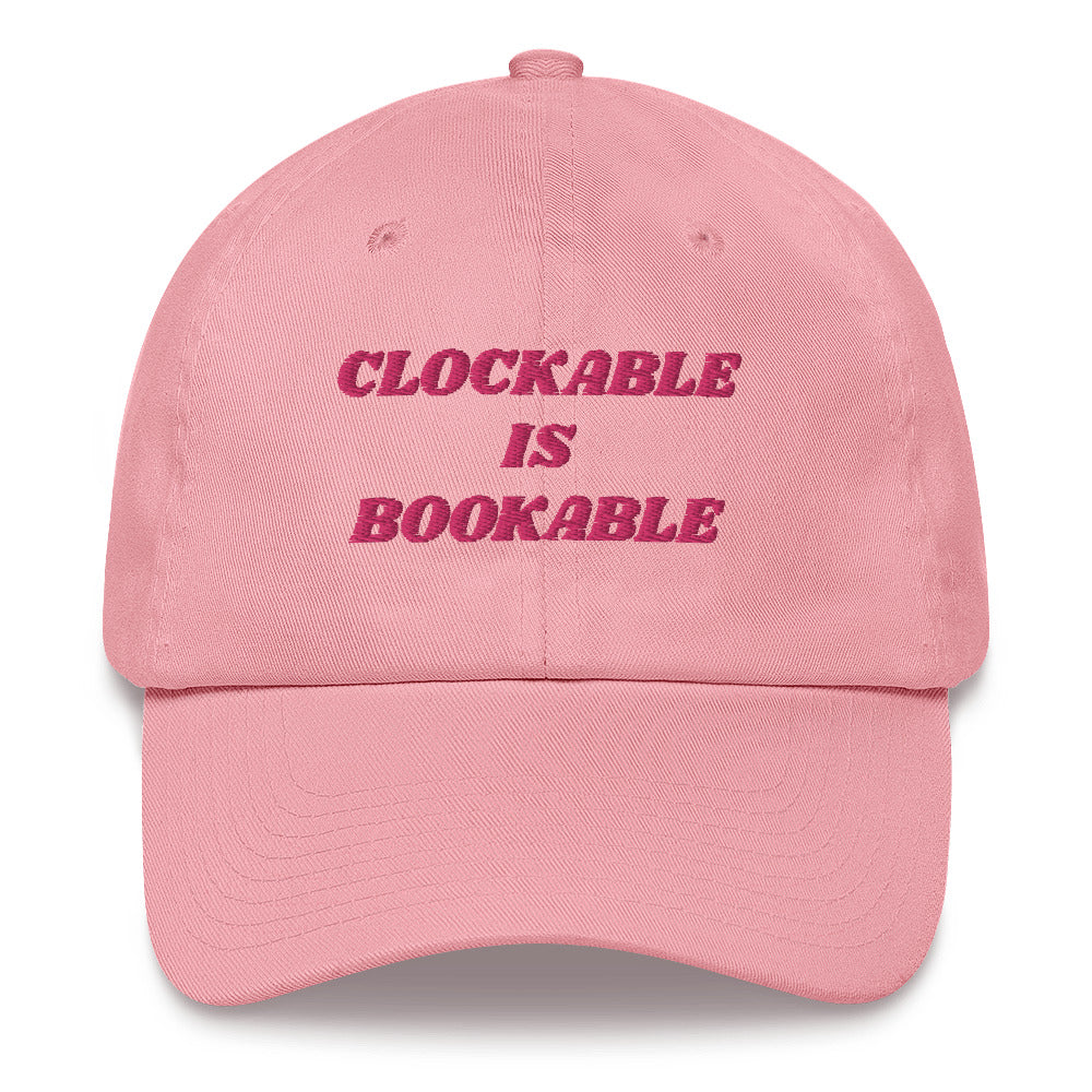 x CLOCKABLE IS BOOKABLE HAT x