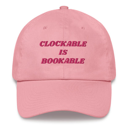 x CLOCKABLE IS BOOKABLE HAT x