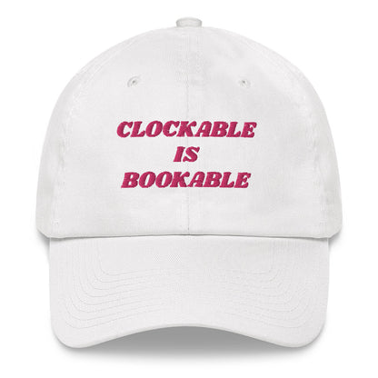 x CLOCKABLE IS BOOKABLE HAT x